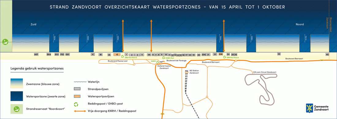kaart watersportzone